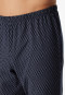 Pyjama lang V-hals manchetten driehoeken nachtblauw - Casual Essentials