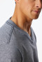 Shirt long-sleeve v-neck midnight blue ringed - Mix+Relax