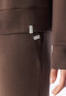 Long-Sleeve Double-Faced v-neck Sweatshirt, Deep Brown - Mix+ Relax