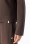 Sweatshirt met lange mouwen, doubleface, v-hals, diepbruin - Mix+ Relax