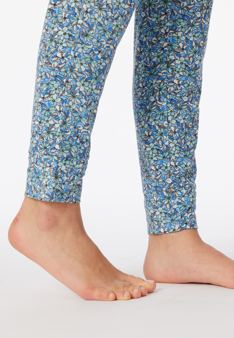 Pants long cuffs flowers multicolor - Mix+Relax