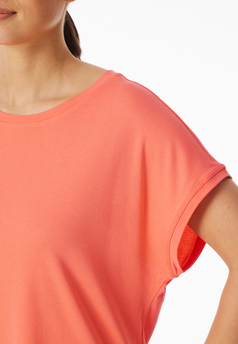 Pyjama interlock kort perzik - Modern Nightwear