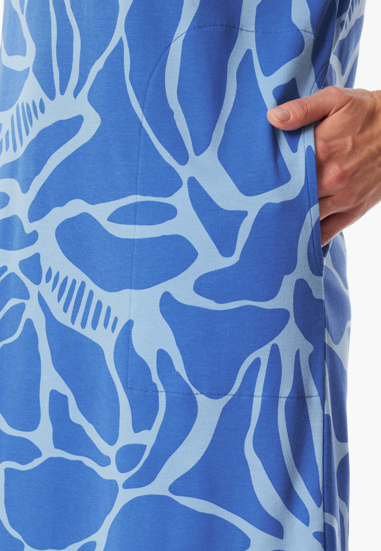 Nachthemd kurzarm Interlock hellblau - Modern Nightwear