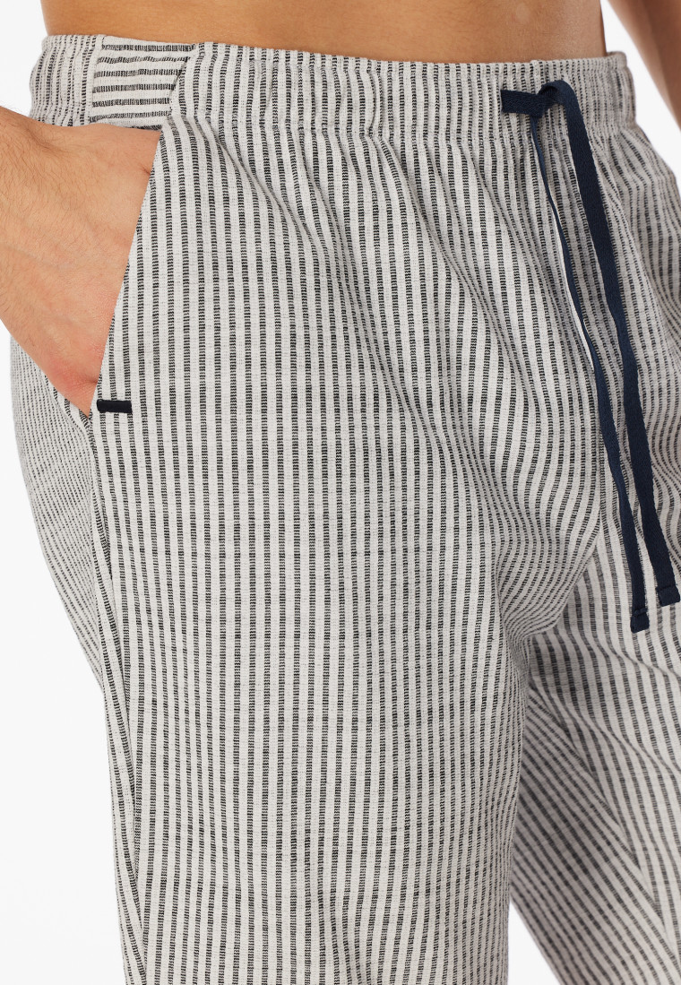 Bermuda single jersey jacquard stripes midnight blue - Mix+Relax