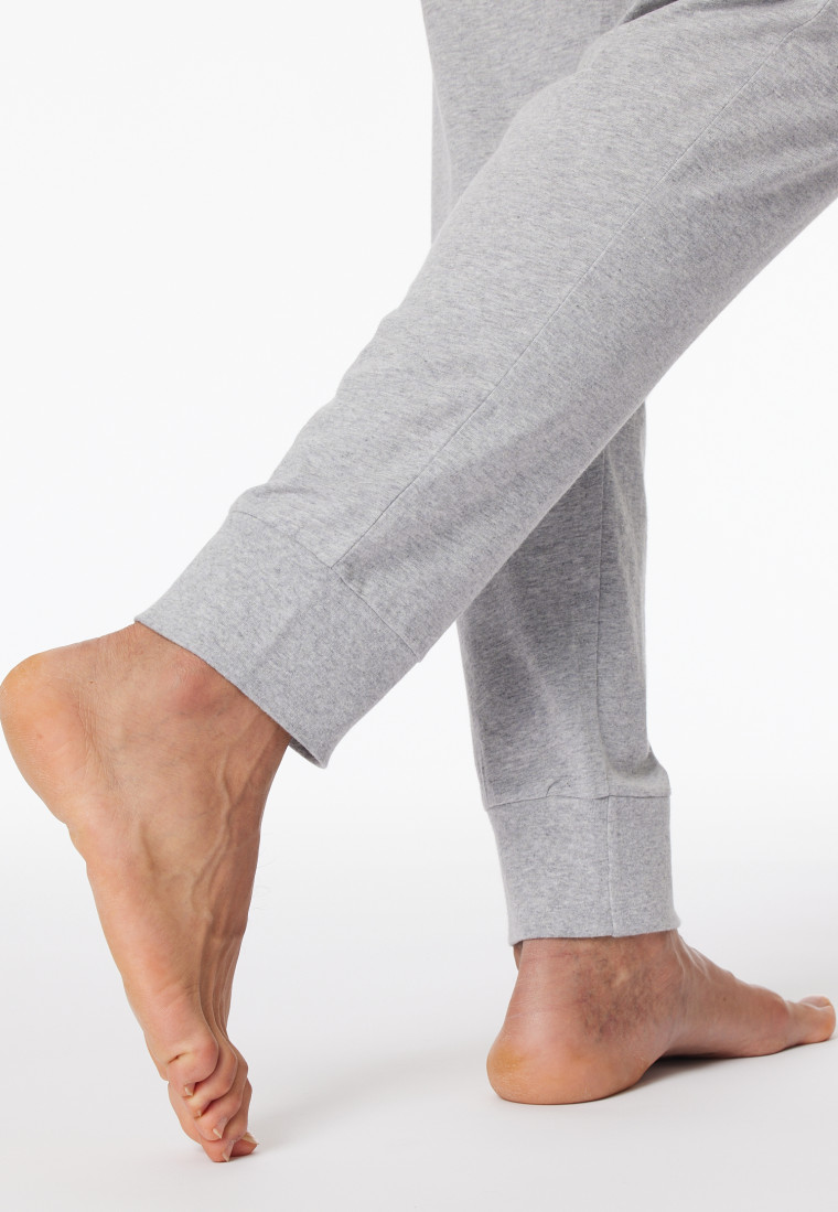 Hose lang Bündchen grau meliert - Mix+Relax