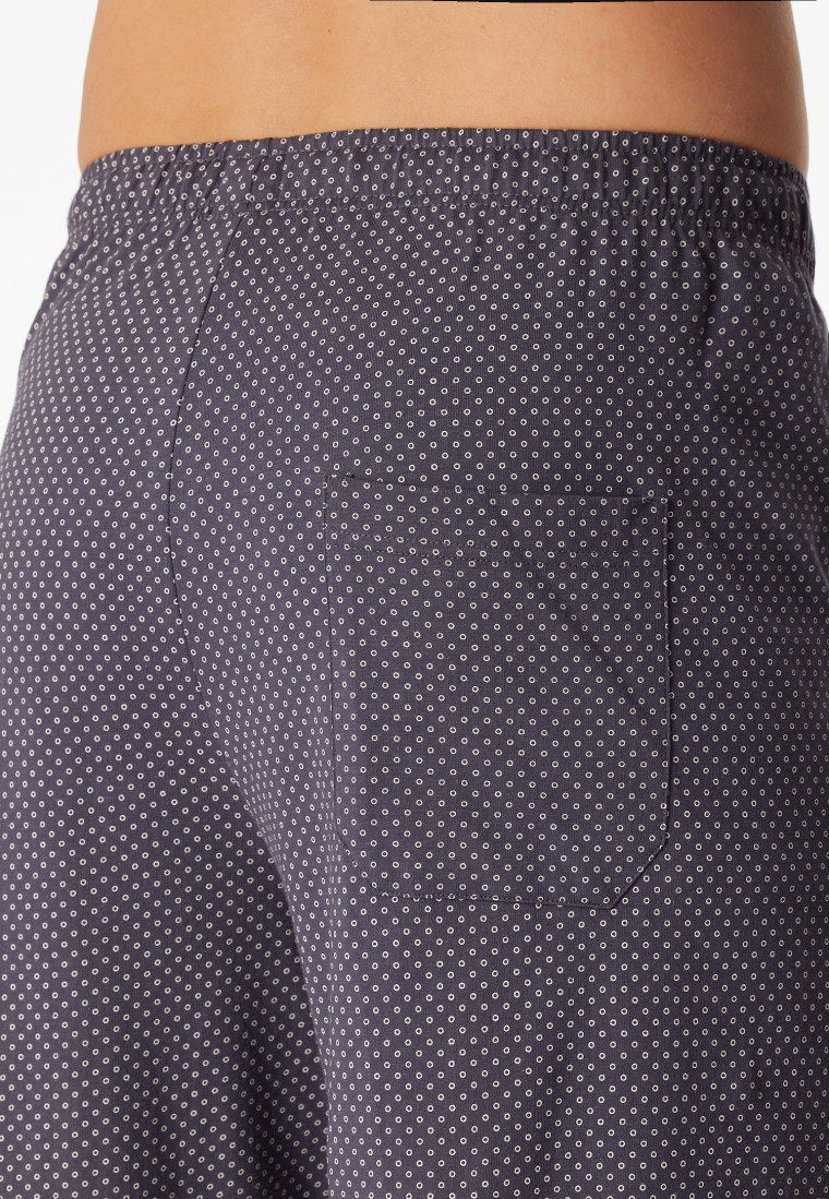Long jersey pajamas gray - Ebony