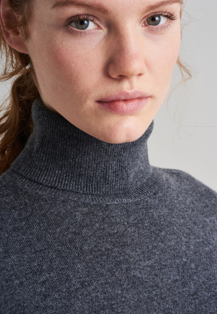 Knitted sweater dark gray heather - Revival Laura