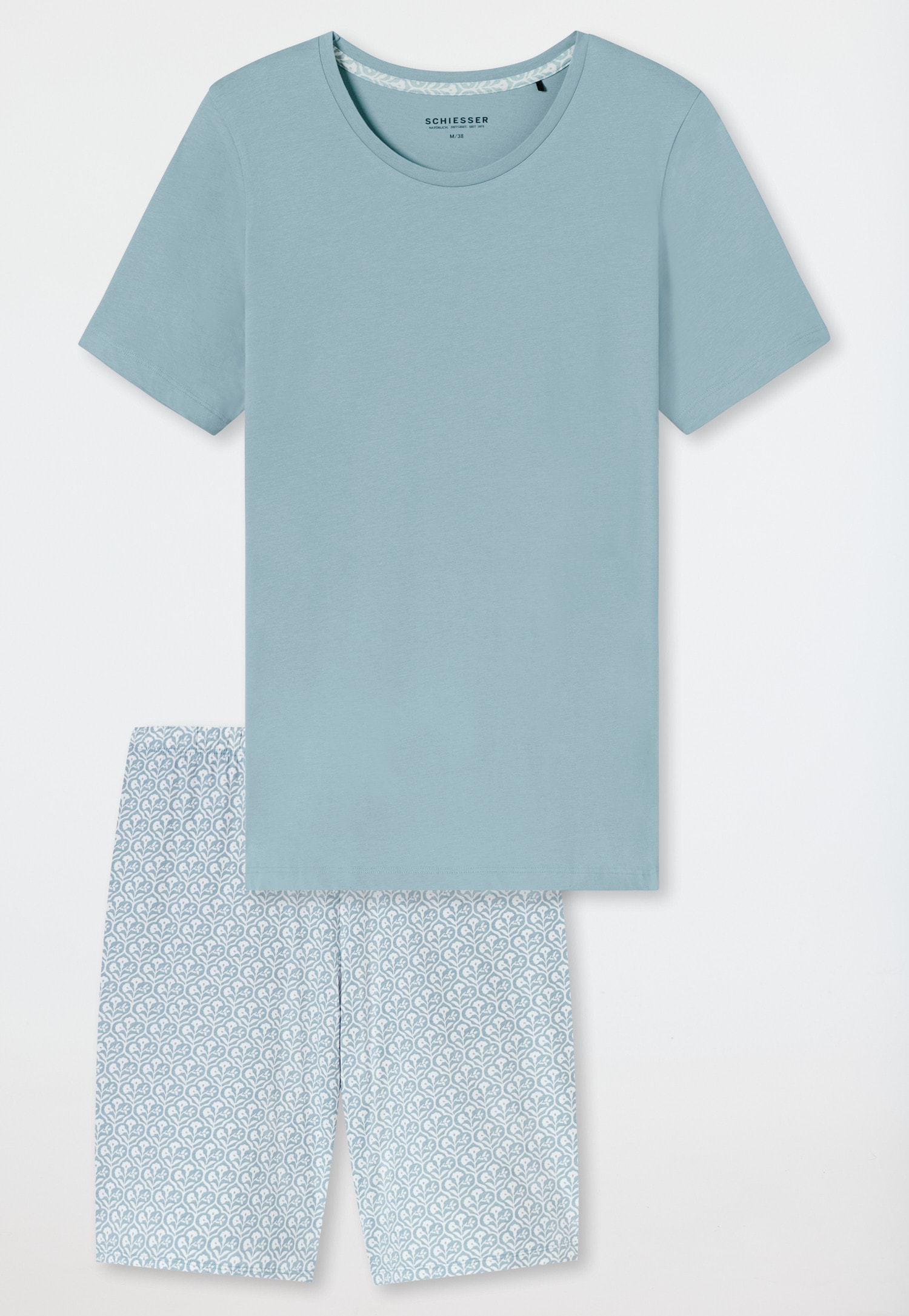 Pigiama Corto Uomo In Raso Di Cotone TC300 Outlet Minimal - Foto 4