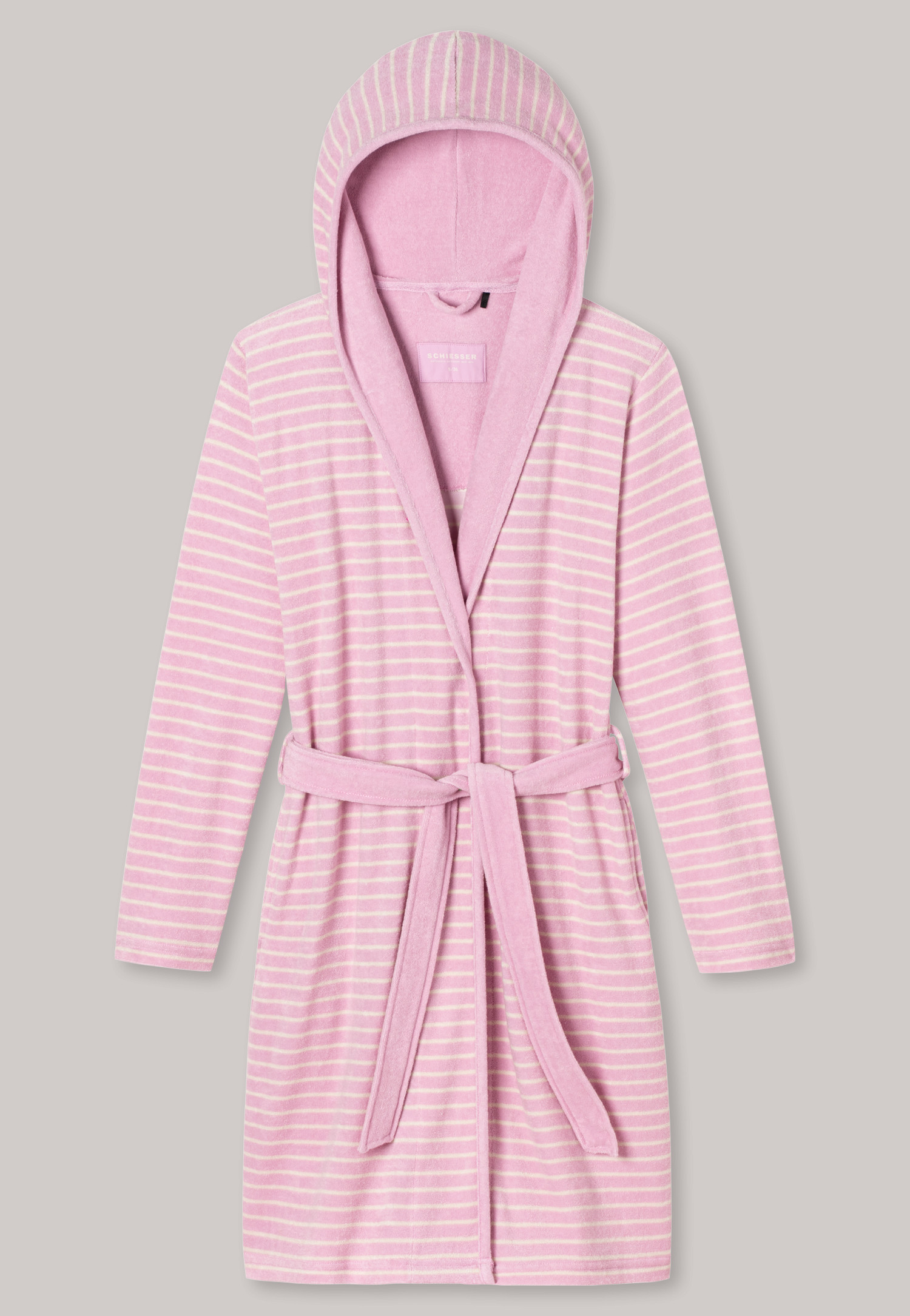 bademantel damen kurz pink