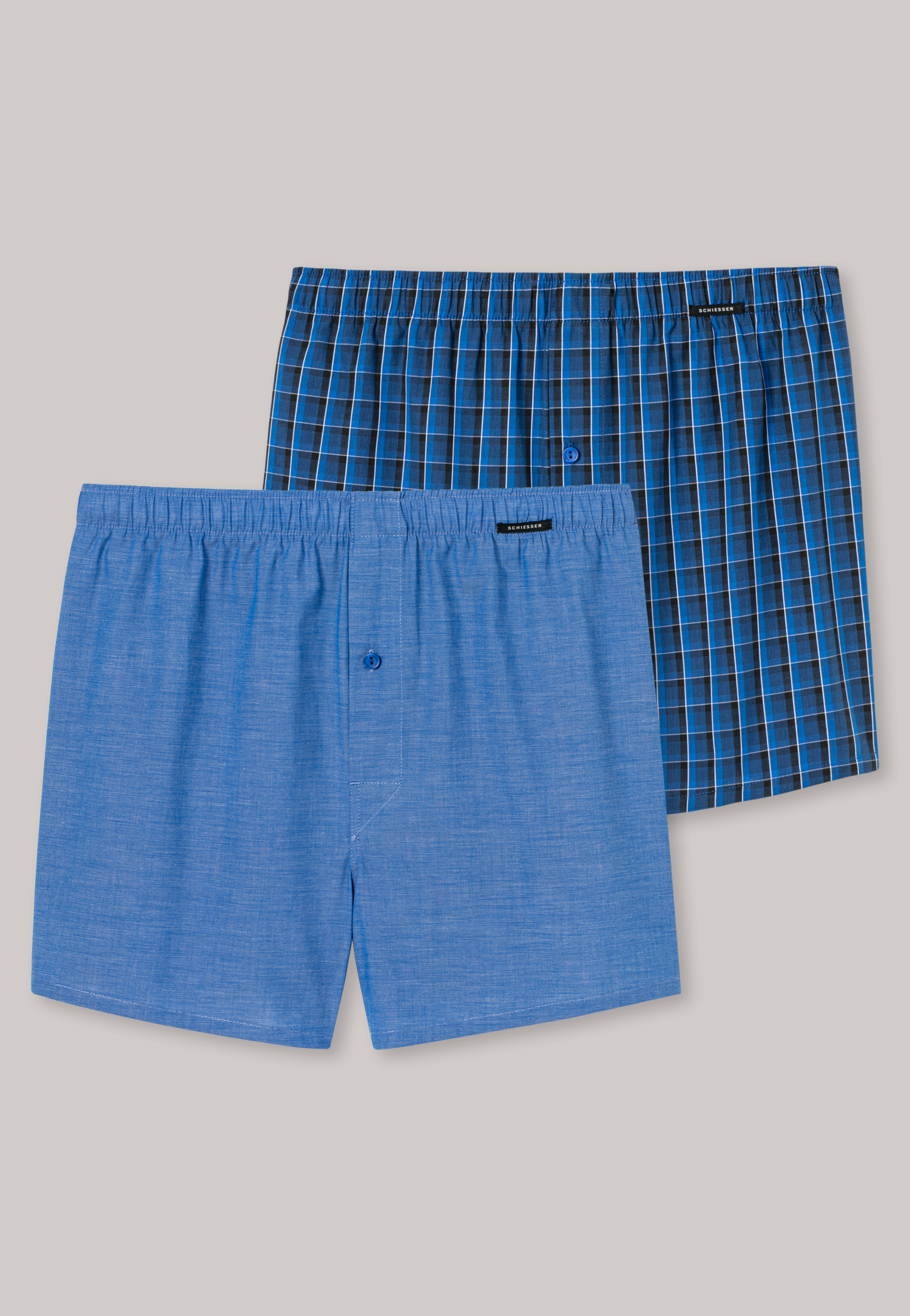 Boxer short 2-pack woven fabric multi-colored patterned - Dark Wonder |  SCHIESSER