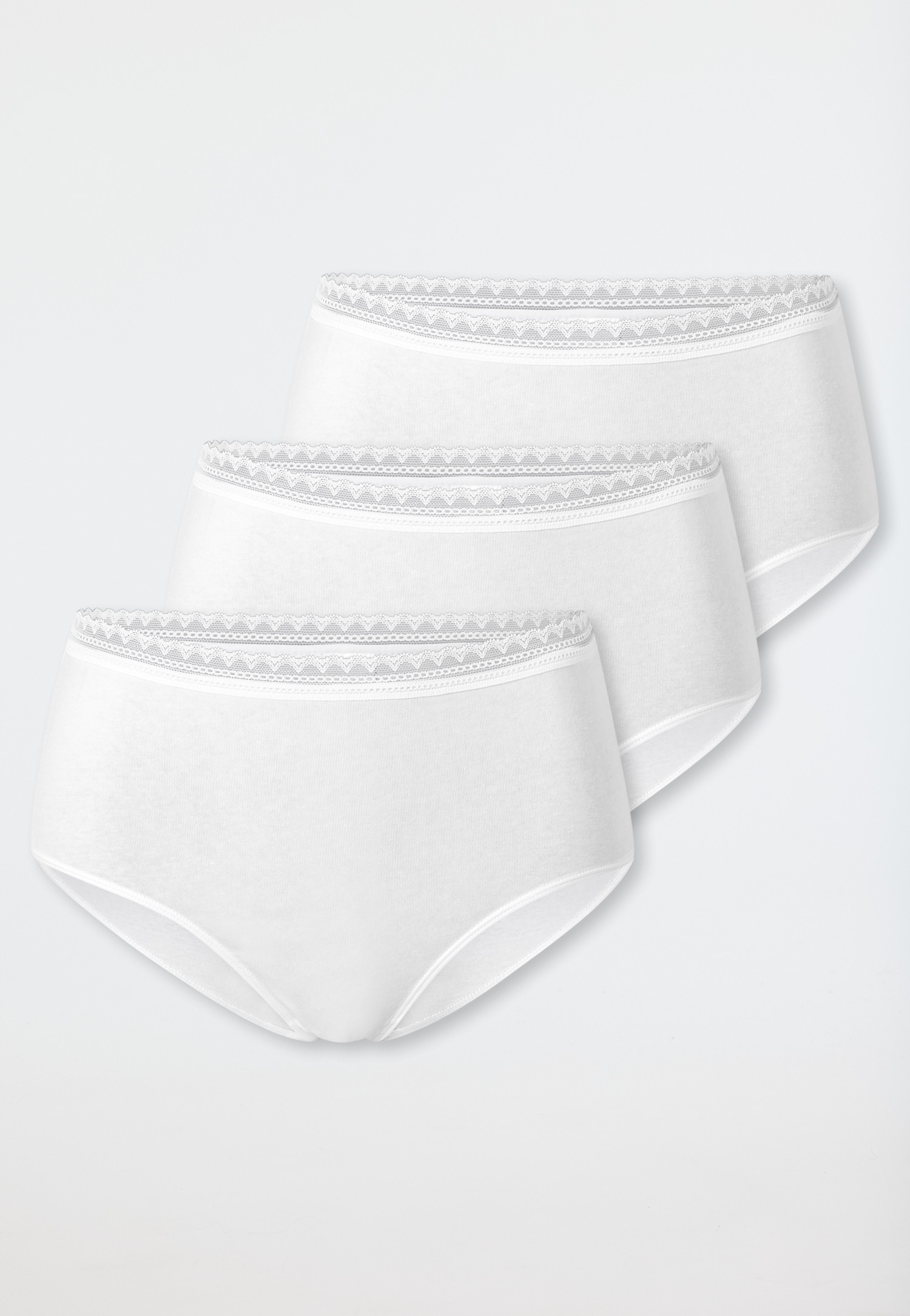Schlüpfer Damen Midislip - Schiesser Luxury Baumwolle Ohne Seitennähte