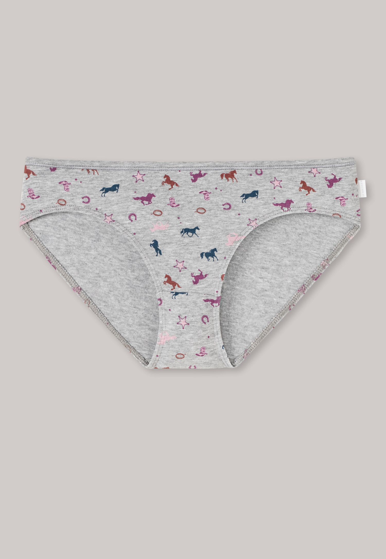 Slip Organic Cotton Pferde Western grau-meliert - Pferdewelt | SCHIESSER