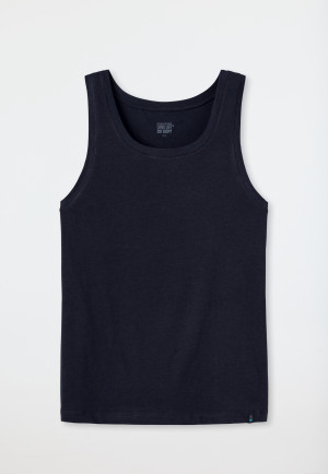 Sleeveless Shirt, blue-black - Long Life Soft