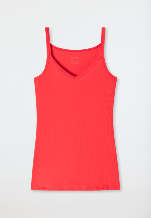 Spaghetti top double rib light red - Personal Fit Rib