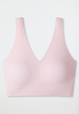Bustier microfiber removable pads soft pink - Invisible Soft