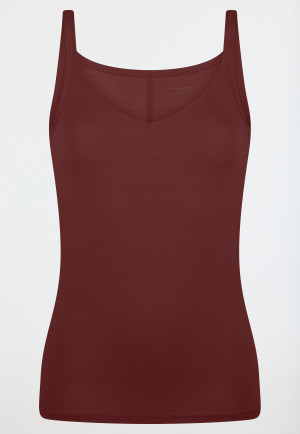 Spaghetti strap top red-brown - Personal Fit