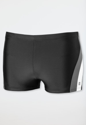 Badehose Wirkware seitliche Streifen schwarz - Nautical Active