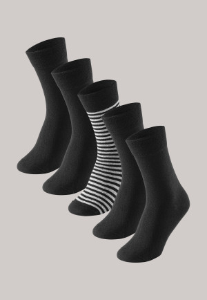 Confezione di 5 calzini da uomo stay fresh di colore nero - Bluebird
