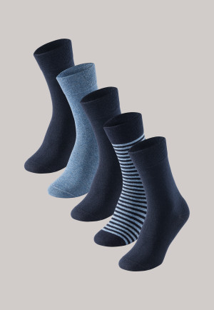 Lot de 5 paires de chaussettes pour homme « Stay Fresh » bleu nuit - gris chiné - Bluebird