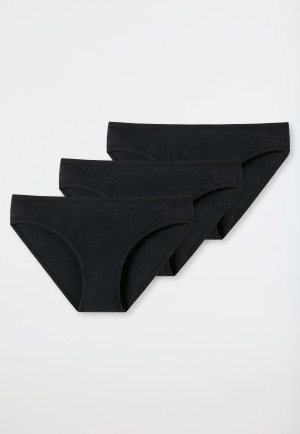 Slips, set van 3, zwart - 95/5