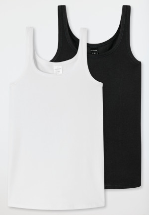 Tops, set van 2 wit/zwart - 95/5 multipacks