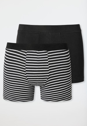 Lot de 2 shorts noirs/rayés - « 95/5 »