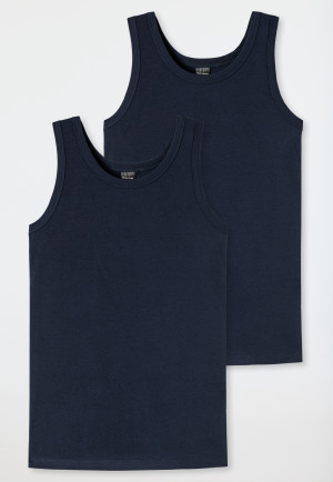 Lot de 2 débardeurs bleu nuit - 95/5