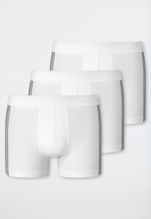 Shorts 3er-Pack Streifen weiß - 95/5