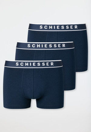 Shorts, set van 3  met geweven elastische tailleband, donkerblauw - 95/5