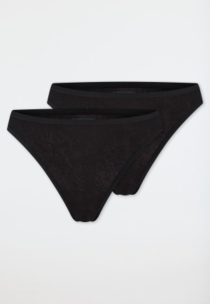 Perizoma, confezione da 2, nero - 95/5