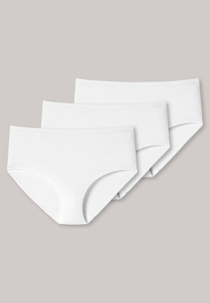 Midi panty 3-pack organic cotton white - 95/5