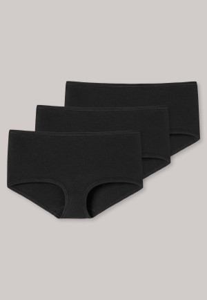 Shorts 3-pack biokatoen zwart - 95/5