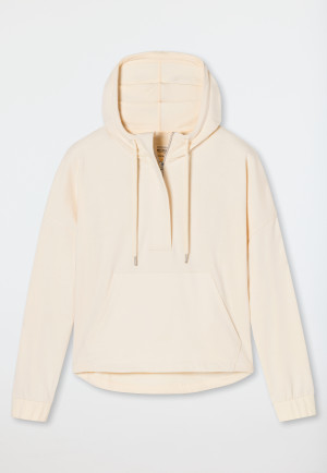 Hoodie langarm Lyocell Oversized Kapuze creme - Mix+Relax Lounge