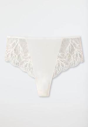 Highwaist Thong Spitze Lurex off-white - Glam Lace