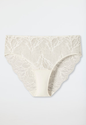 String taille haute dentelle Lurex blanc cassé - Glam Lace