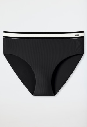 Midi-bikinislip gevoerd elastische tailleband zwart  California Dream