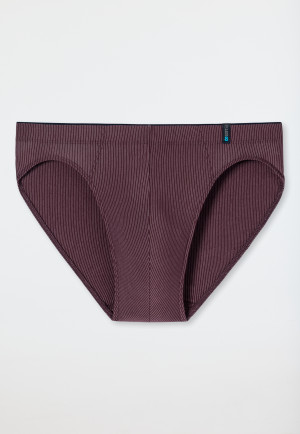 Supermini modal gestreept bordeaux/wit - Long Life Soft