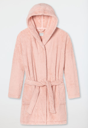 Dressing gown teddy fleece comfort fit rosé - Essentials