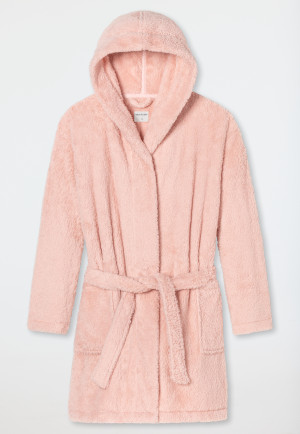 Morgenmantel Teddy-Fleece Comfort-Fit rosé - Essentials