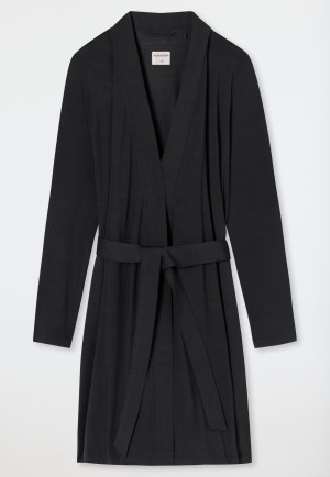 Dressing gown modal black - Essentials