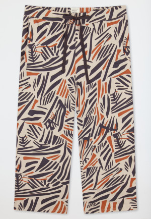 Pantaloni a 3/4 in grigio mélange fantasia - Mix+ Relax
