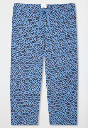 Hose 3/4-lang aqua gemustert - Mix+Relax