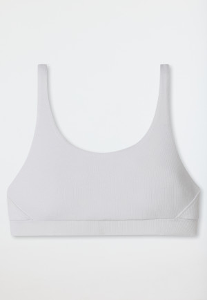 Bustier double rib organic cotton black - Pure Rib
