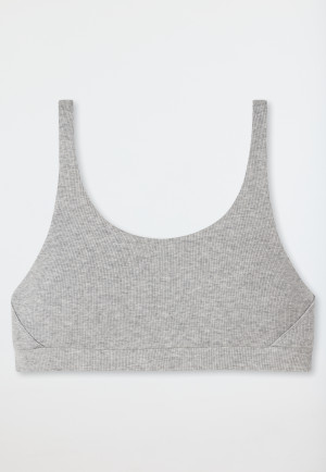 Bustier dubbelrib biologisch katoen zwart - Pure Rib