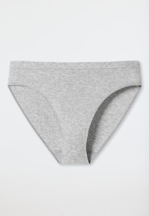 Rio-Slip Doppelripp Organic Cotton grau meliert - Pure Rib