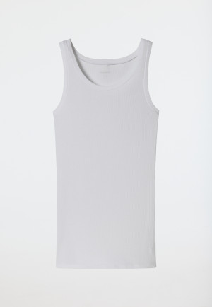 Tanktop Doppelripp Organic Cotton weiß - Pure Rib