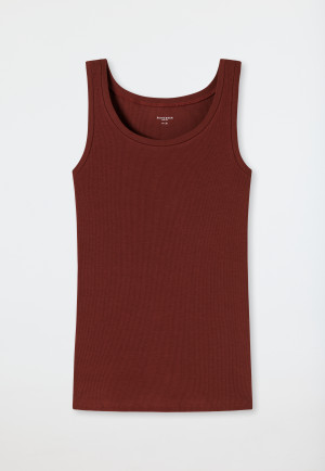Tanktop Doppelripp Organic Cotton terracotta - Pure Rib