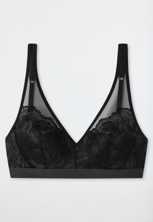 Soft BH bügellos Racerback schwarz - Modal & Lace