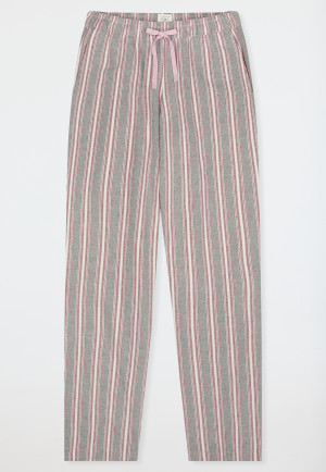 Pantaloni lunghi in flanella di cotone organico a strisce multicolore - Mix+Relax