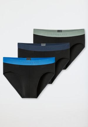 Rio-Slips 3er-Pack Organic Cotton Webgummibund mehrfarbig - 95/5